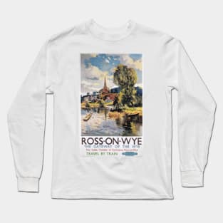 Ross-on-Wye, Herefordshire - BR - Vintage Railway Travel Poster - 1951 Long Sleeve T-Shirt